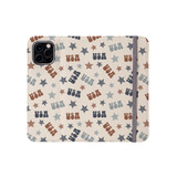 Usa Pattern iPhone Folio Case By Artists Collection