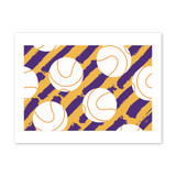 Vector Basketball Pattern Art Print By Artists Collection