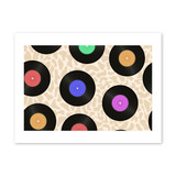 Vinyl Records Pattern Art Print By Artists Collection