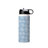 Wood Cuts Pattern Water Bottle By Artists Collection