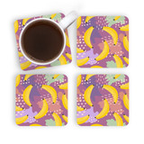 Abstract Banana Trees Pattern Coaster Set By Artists Collection
