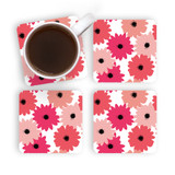 Abstract Floral Pattern Coaster Set By Artists Collection