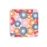 Abstract Flower Pattern Coaster Set By Artists Collection