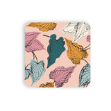 Abstract Leaves Pattern Coaster Set By Artists Collection