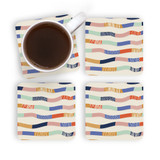 Abstract Lines Pattern Coaster Set By Artists Collection