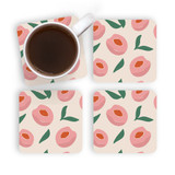 Abstract Peach Pattern Coaster Set By Artists Collection