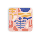 Abstract Plant Pattern Coaster Set By Artists Collection