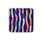 Abstract Ribbons Pattern Coaster Set By Artists Collection