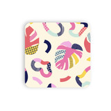 Abstract Tropical Shapes Pattern Coaster Set By Artists Collection