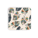 Colorful Leaves Pattern Coaster Set By Artists Collection