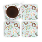 Donut Pattern Coaster Set By Artists Collection