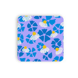 Doodle Flowers Pattern Coaster Set By Artists Collection