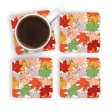 Fall Leaf Pattern Coaster Set By Artists Collection