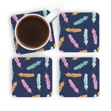 Feather Pattern Coaster Set By Artists Collection