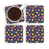 Happy Faces Pattern Coaster Set By Artists Collection