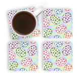 Leopard Eggs Pattern Coaster Set By Artists Collection