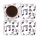 Music Pattern Coaster Set By Artists Collection