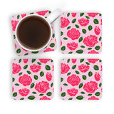 Rose Pattern Coaster Set By Artists Collection