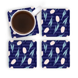 Spring Tulip Pattern Coaster Set By Artists Collection