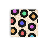 Vinyl Records Pattern Coaster Set By Artists Collection