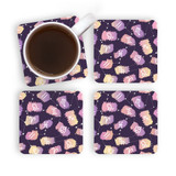 Zodiac Signs Pattern Coaster Set By Artists Collection