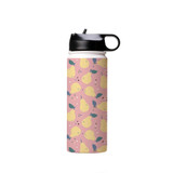 Yellow Pears Pattern Water Bottle By Artists Collection