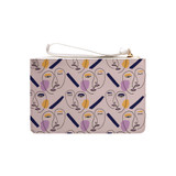 Woman Face Minimal Line Style Clutch Bag By Artists Collection