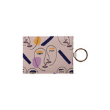 Woman Face Minimal Line Style Card Holder By Artists Collection
