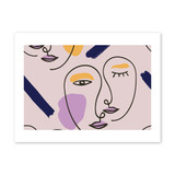 Woman Face Minimal Line Style Art Print By Artists Collection