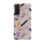 Woman Face Minimal Line Style Samsung Snap Case By Artists Collection