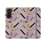 Woman Face Minimal Line Style Samsung Folio Case By Artists Collection