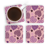 Wild Hearts Pattern Coaster Set By Artists Collection