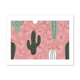 Wild Cacti Pattern Art Print By Artists Collection