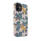 White Flowers Pattern iPhone Tough Case By Artists Collection