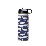 Whale Pattern Water Bottle By Artists Collection