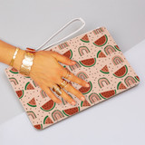 Watermelon Rainbows Pattern Clutch Bag By Artists Collection