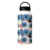 Vintage Abstract Flowers Pattern Water Bottle By Artists Collection