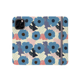 Vintage Abstract Flowers Pattern iPhone Folio Case By Artists Collection