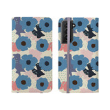 Vintage Abstract Flowers Pattern Samsung Folio Case By Artists Collection