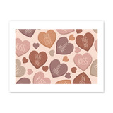 Valentines Hearts Pattern Art Print By Artists Collection