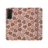 Valentines Hearts Pattern Samsung Folio Case By Artists Collection