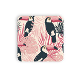Trendy Toucan Pattern Coaster Set By Artists Collection