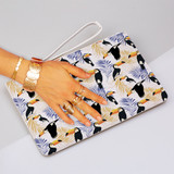 Toucan Pattern Clutch Bag By Artists Collection