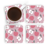 Sweet Apples Pattern Coaster Set By Artists Collection