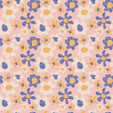 Summer Flower Lines Pattern Design By Artists Collection