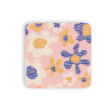 Summer Flower Lines Pattern Coaster Set By Artists Collection