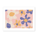 Summer Flower Lines Pattern Art Print By Artists Collection