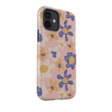 Summer Flower Lines Pattern iPhone Tough Case By Artists Collection