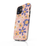 Summer Flower Lines Pattern iPhone Tough Case By Artists Collection