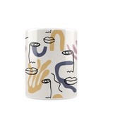 Single One Line Abstract Art Coffee Mug By Artists Collection